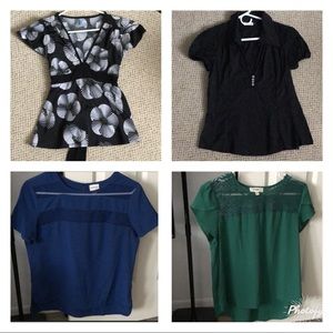 4 work or casual short sleeve blouses